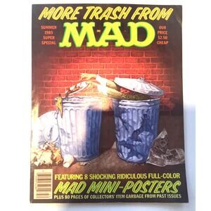 Mad Magazine Super Special Summer 1985 Vintage Garbage Cans